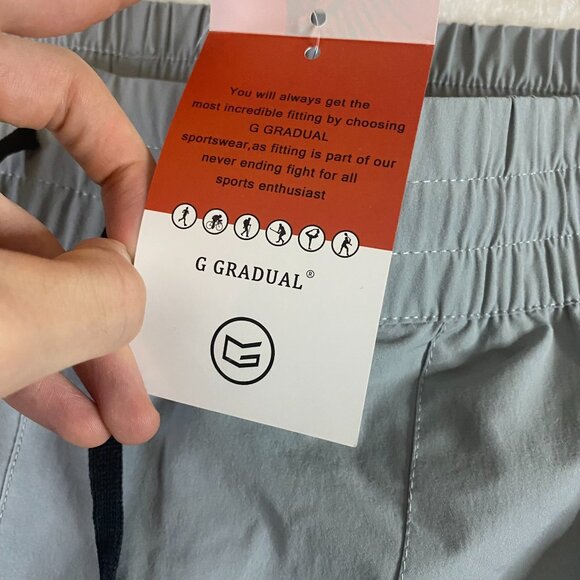 NWT Gradual Pants Joggers Mens XXL Gray Athletic Stretch Comfort Drawstring - Picture 4 of 10